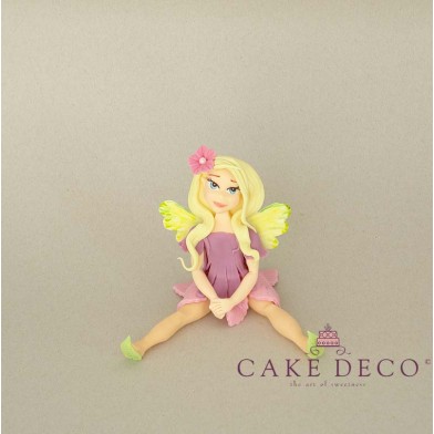 Cake Deco blonde Fairy with purple dress
