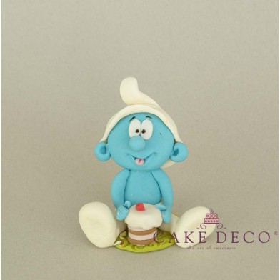 Cake Deco Blue Human figure (inspired by the cartoon Smurfs)