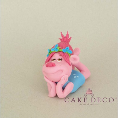 Cake Deco Troll Woman lying down (inspired by the cartoon Trolls)