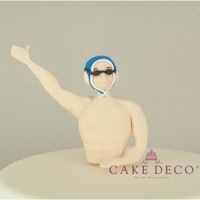 Cake Deco Water Polo Player with blue cap