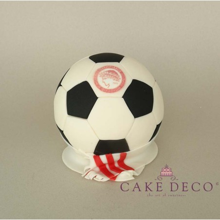 Cake Deco Football and Scarf of the Olympiakos football team 