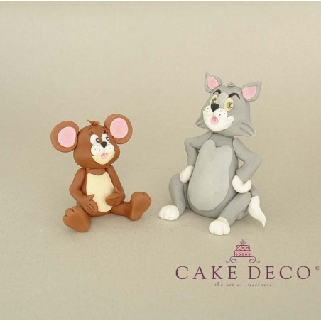 Cake Deco Cat and Mouse (inspired by the cartoon Tom and Jerry)