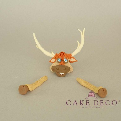 Cake Deco Reindeer - head and legs (inspired by the cartoon Elsa)  