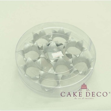 Cake Deco silver Royal Corona (9pcs)