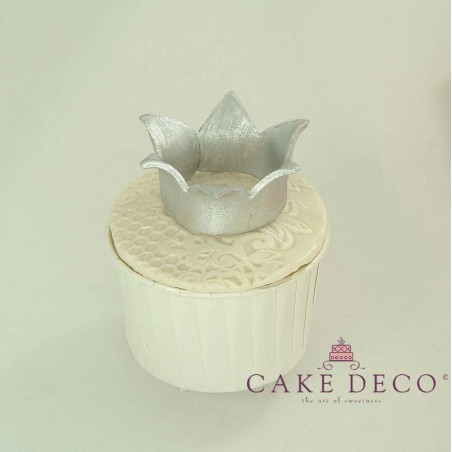 Cake Deco silver Royal Corona (9pcs)