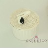 Cake Deco white and black women's High Heel Shoe (5pcs)