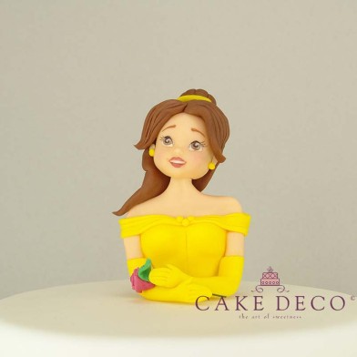 Cake Deco Half Princess with yellow dress (inspired by the Disney figure Beauty)