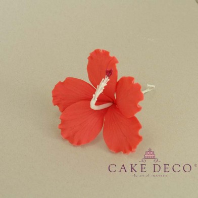 Cake Deco Red Hibiscus 