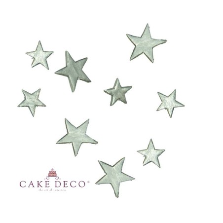 Cake Deco Silver Stars Large 2cm (100pcs)