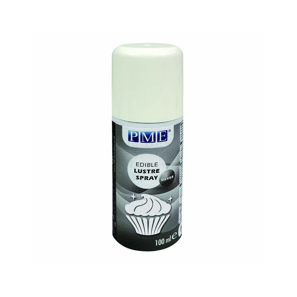 spray edible lustre silver 100ml colors