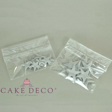 Cake Deco Silver Stars Small 2cm (10pcs)