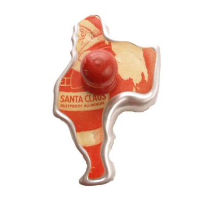 Metallic Cookie Cutter Santa with Sack