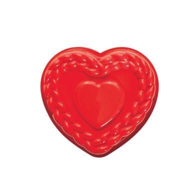 Braid Heart Cake Silicone Mold by Pavoni