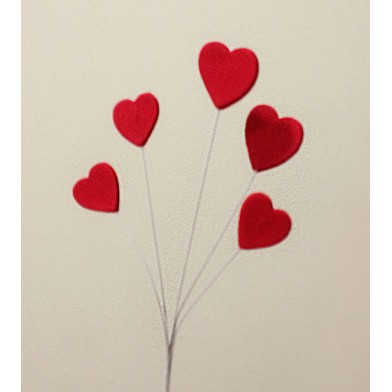 Heart on a Wire 5pcs/branch