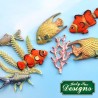 Καλούπι Σιλικόνης της Katy Sue - Υποθαλάσσιο σετ (Fish, Seaweed and Coral)