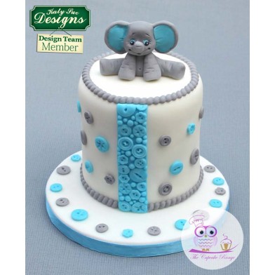Baby Elephant Sugar Buttons Silicone Mould