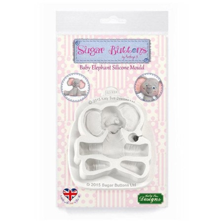 Καλούπι Σιλικόνης της Katy Sue - Ελεφαντάκι (Baby Elephant Sugar Buttons)