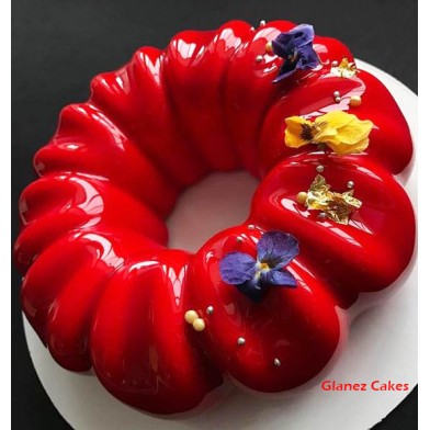 Καθρέπτης φρούτων γεύση-χρώμα Φράουλα 1κ. Strawberry Mirror Glaze