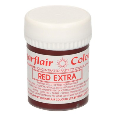 Red Extra 42gr Sugarflair Paste Concentrated Colors