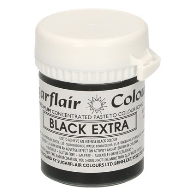 Black Extra 42gr Sugarflair Paste Concentrated Colors