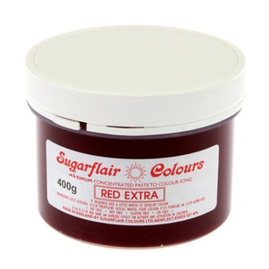 Red Extra 400gr Sugarflair Paste Concentrated Colors