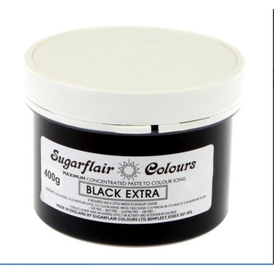 Black Extra 400gr Sugarflair Paste Concentrated Colors