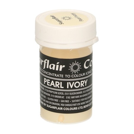 Pearl Ivory  25gr Sugarflair Pastel Paste Concentrated Colors