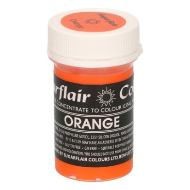 Orange 25gr Sugarflair Pastel Paste Concentrated Colors