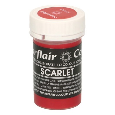Scarlet 25gr Sugarflair Pastel Paste Concentrated Colors