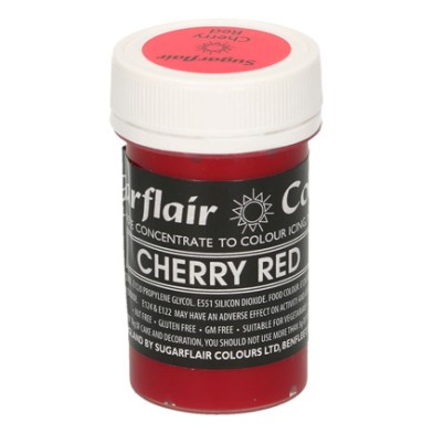 Βαθύ Κόκκινο του Κερασιού Συμπυκνωμένο Βρώσιμο Παστέλ Χρώμα 25γρ της Sugarflair