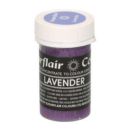 Lavender 25gr Sugarflair Pastel Paste Concentrated Colors