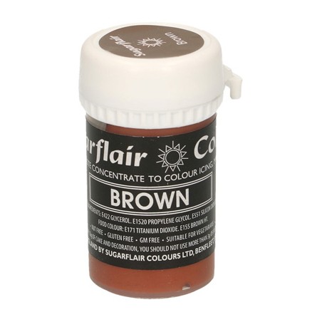 Brown 25gr Sugarflair Pastel Paste Concentrated Colors