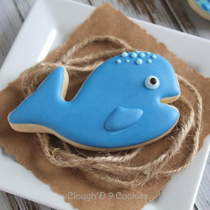 Metallic Cookie Cutter Whale 3,5in