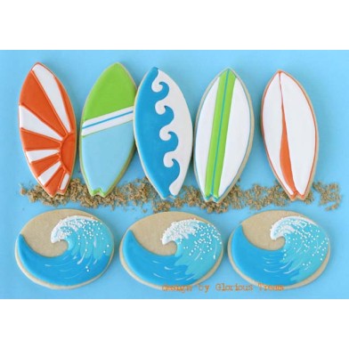 Metallic Cookie Cutter Surfboard 5in