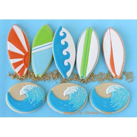 Metallic Cookie Cutter Surfboard 5in