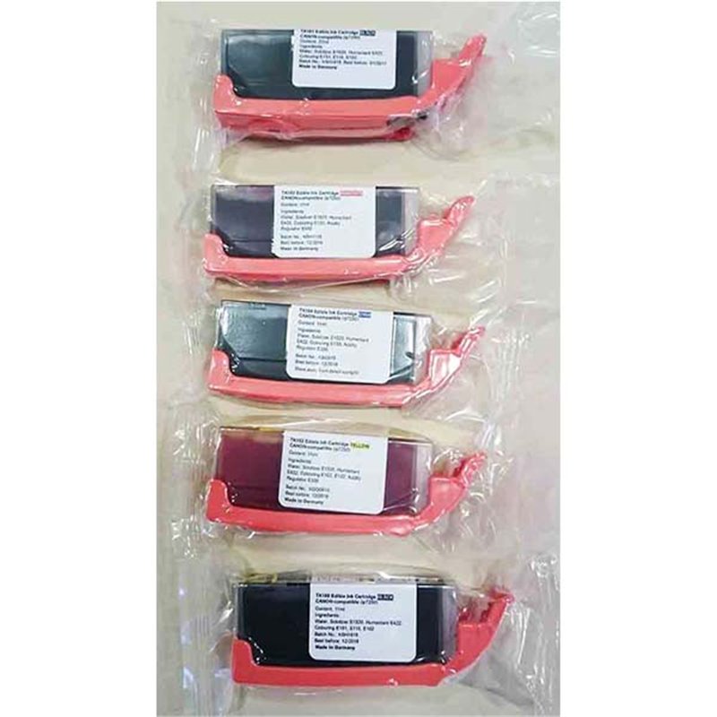 Edible ink Cartridges 5 color set (TK151TK155) (PGI550/CLI551)