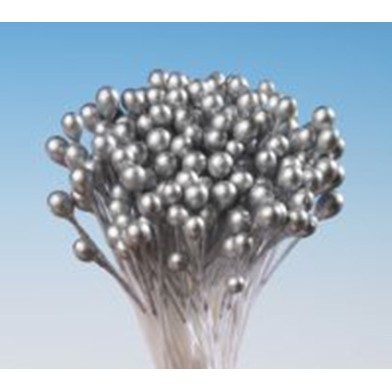Silver Small Round Pearl Stamens 288 heads per package