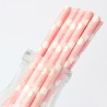 Dot Paper Straws Light Pink/White