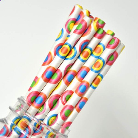 Dot Paper Straws Rainbow