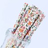 Floral Paper Straws Multicolor