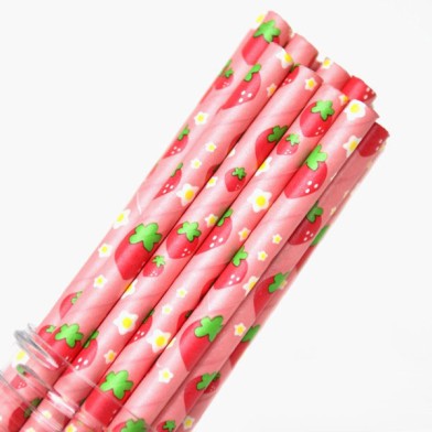 Fruit Paper Straws Strawberry