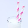 Stripe Paper Straws Pink/Light Pink