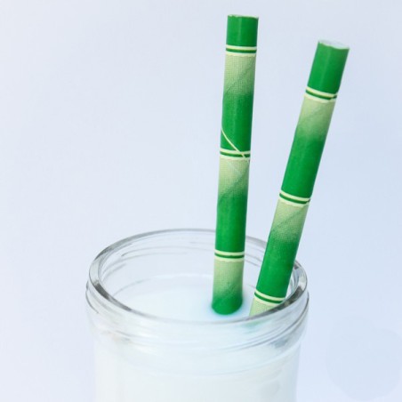 Bamboo Paper Straws Green