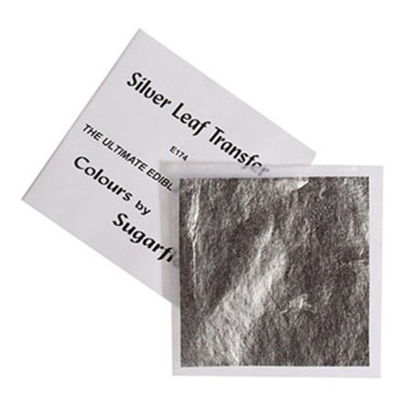 Pure Silver Leaf Transfer E174 (Edible)
3 ¼” X 3 ¼” by Sugarflair