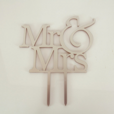 Ασημί πλέξιγκλας Topper Mr & Mrs 12εκ. Σχέδιο 1
