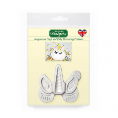 Κέρατο Αυτιά Βλεφαρίδες Μονόκερου - Καλούπι Σιλικόνης της Katy Sue (Unicorn Ears Horn Lashes Mould)