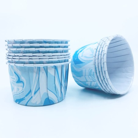 Blue Marble Baking Cups  24pcs