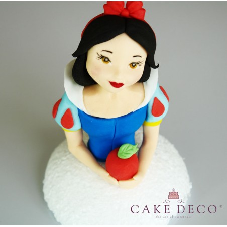 Cake Deco half princess with blue dress (inspired by the fairy tale Snow White)