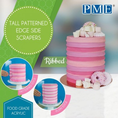 Ribbed Tall Patterned Edge Side Scrapers by PME