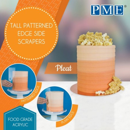 Pleat Tall Patterned Edge Side Scrapers by PME